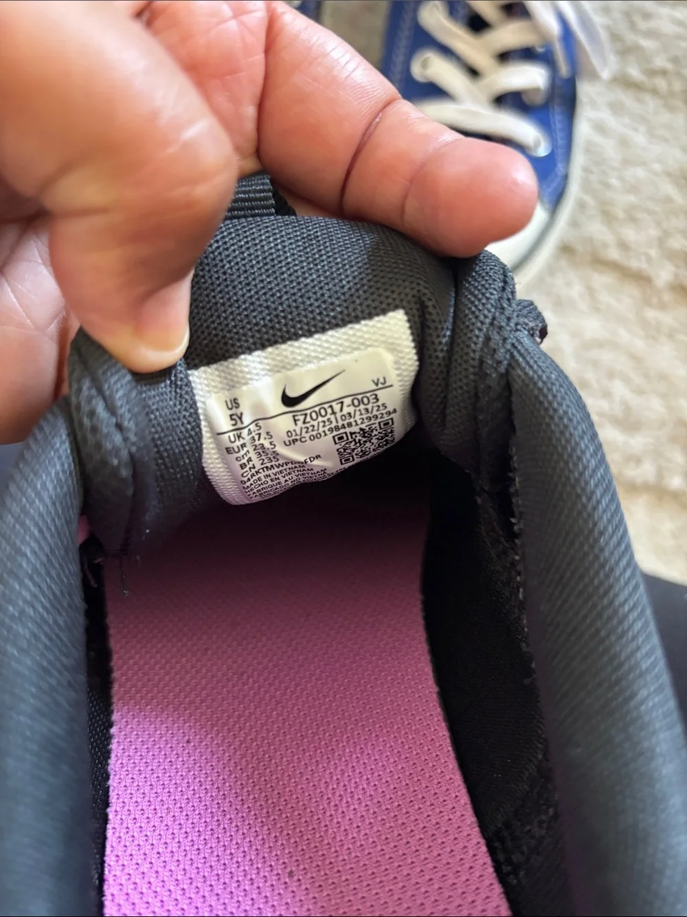 Nike Kids Black & Hot Pink Athletic Sneakers